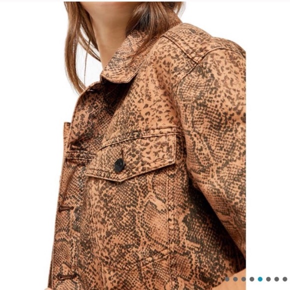 Free People Snake Print Trucker Jacket - Picture 7 of 7